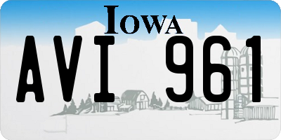 IA license plate AVI961