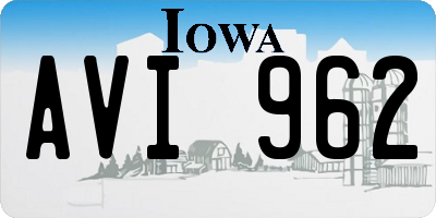 IA license plate AVI962