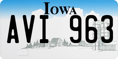 IA license plate AVI963
