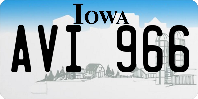 IA license plate AVI966