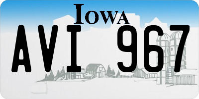 IA license plate AVI967