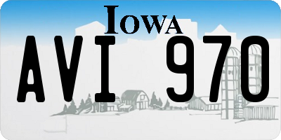 IA license plate AVI970