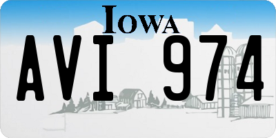 IA license plate AVI974
