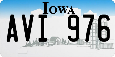 IA license plate AVI976