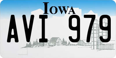 IA license plate AVI979