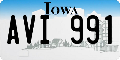IA license plate AVI991
