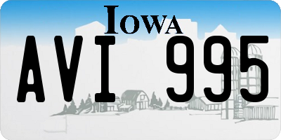 IA license plate AVI995