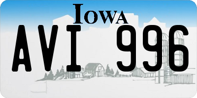 IA license plate AVI996
