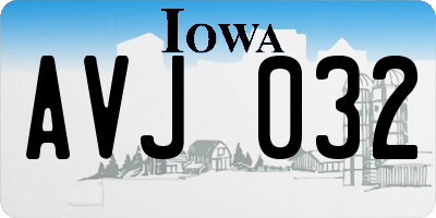 IA license plate AVJ032