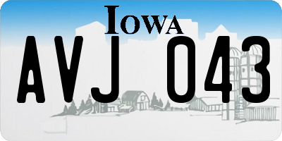 IA license plate AVJ043