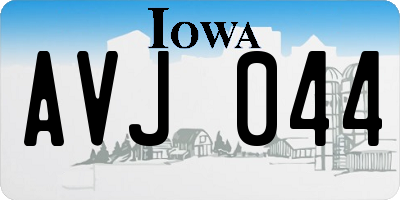 IA license plate AVJ044