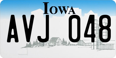 IA license plate AVJ048