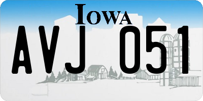 IA license plate AVJ051