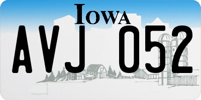 IA license plate AVJ052