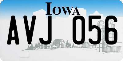 IA license plate AVJ056