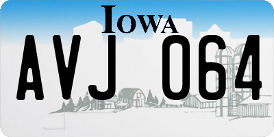 IA license plate AVJ064