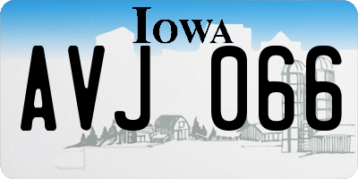 IA license plate AVJ066