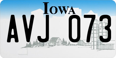 IA license plate AVJ073