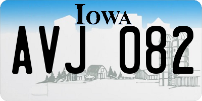 IA license plate AVJ082