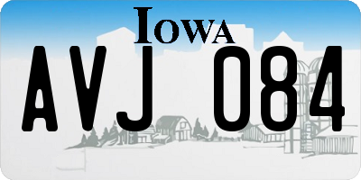 IA license plate AVJ084