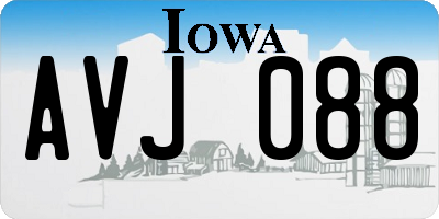 IA license plate AVJ088