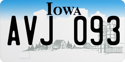 IA license plate AVJ093