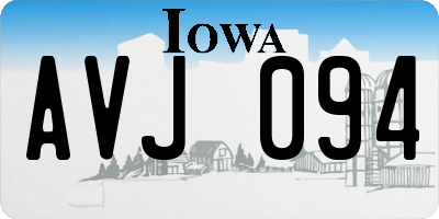 IA license plate AVJ094