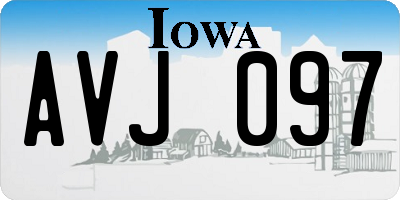 IA license plate AVJ097