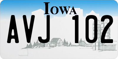 IA license plate AVJ102