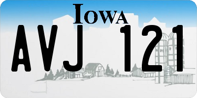 IA license plate AVJ121