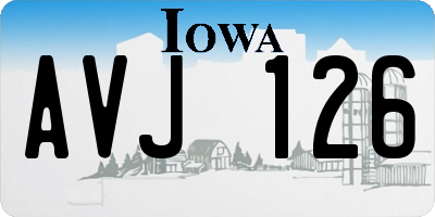 IA license plate AVJ126