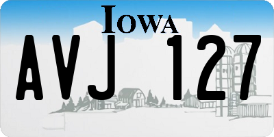 IA license plate AVJ127