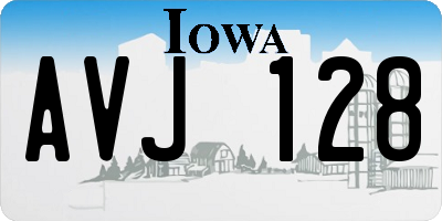 IA license plate AVJ128