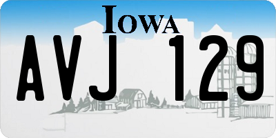 IA license plate AVJ129