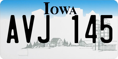 IA license plate AVJ145