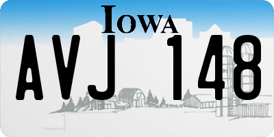 IA license plate AVJ148