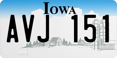 IA license plate AVJ151