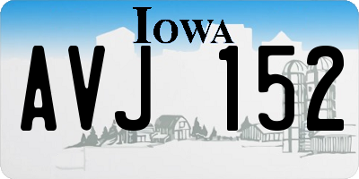 IA license plate AVJ152