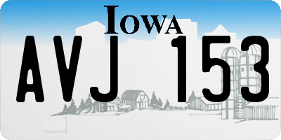 IA license plate AVJ153