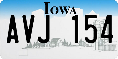 IA license plate AVJ154