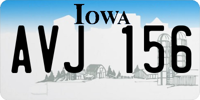 IA license plate AVJ156
