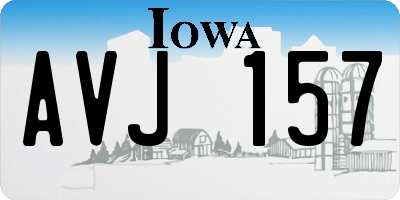 IA license plate AVJ157