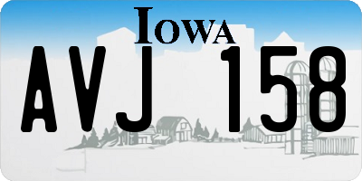 IA license plate AVJ158