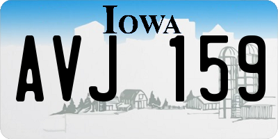 IA license plate AVJ159
