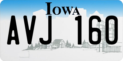 IA license plate AVJ160