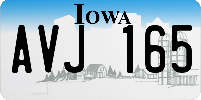 IA license plate AVJ165