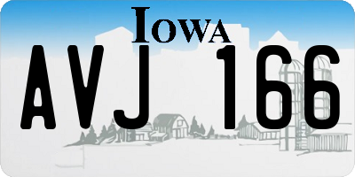IA license plate AVJ166