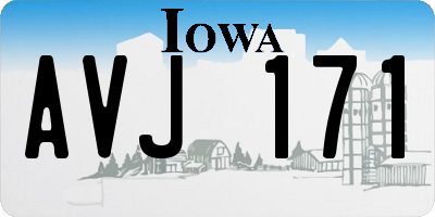IA license plate AVJ171