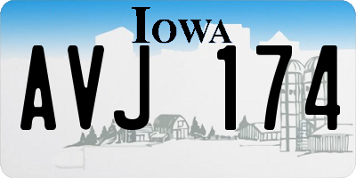 IA license plate AVJ174