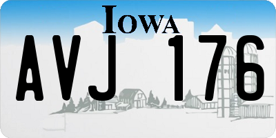 IA license plate AVJ176